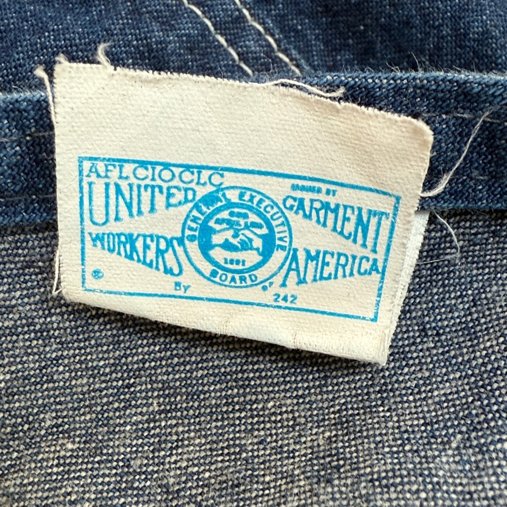 Vintage 90s Carhartt Blue Denim Cotton Bib Overalls Made in USA Y2K Size 48x30 - Picture 6 of 8